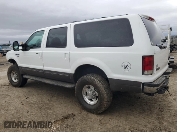 2001 Ford Excursion XLT с VIN 1FMNU40F11EB23604, выставлен на аукционе Copart как лот 81528794 с пробегом 196 555 миль миль и Списание • Salvage title. История ставок и продаж доступна на DreamBid. Изображение 2.