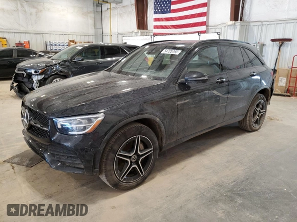 2022 Mercedes-Benz GLC 300 with VIN W1N0G8EB4NV374506, listed as a Copart auction lot 54725765 with 52,518 mi miles and Salvage Title. Bid and sale history available at DreamBid. Image 1.