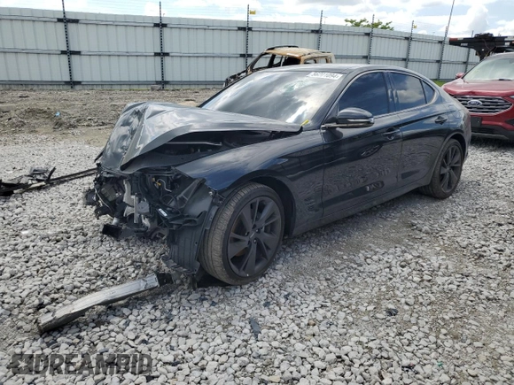 2023 Genesis G70 2.0T with VIN KMTG34TA2PU126768, listed as a Copart auction lot 56201094 with 11,556 mi miles and Salvage Title. Bid and sale history available at DreamBid. Image 1.