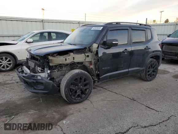 2017 Jeep Renegade Altitude with VIN ZACCJBBB9HPF97739, listed as a Copart auction lot 42028335 with 110,288 mi miles and Salvage Title. Bid and sale history available at carsss.com. Image 1.