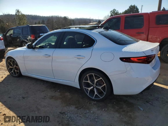 2021 Alfa Romeo Giulia Ti Sport with VIN ZARFAMBN2M7640415, listed as a Copart auction lot 88871315 with 56,083 mi miles and Salvage title. Bid and sale history available at DreamBid. Image 2.