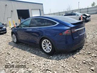 2016 Tesla Model X 70D z VIN 5YJXCAE27GF006668, wystawiony jako Copart lot #59637595 z przebiegiem 58 163 mil mil oraz Czysty tytuł • Clean title. Historia ofert i sprzedaży dostępna na DreamBid. Obrazek 2.
