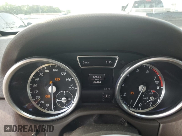 2015 Mercedes-Benz M 350 with VIN 4JGDA5JB1FA492984, listed as a Copart auction lot 57091915 with 91,896 mi miles and Salvage title. Bid and sale history available at DreamBid. Image 9.