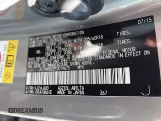 2015 Lexus NX 200t with VIN JTJYARBZ2F2019675, listed as a IAAI auction lot 41676917 with 92,810 mi miles and . Bid and sale history available at DreamBid. Image 9.
