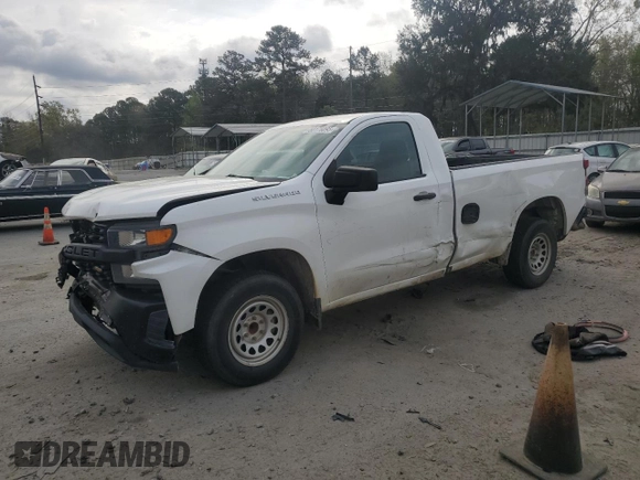 2020 Chevrolet Silverado 1500 Work Truck with VIN 3GCNWAEH7LG121522, listed as a Copart auction lot 50176095 with 166,094 mi miles and Salvage Title. Bid and sale history available at DreamBid. Image 1.