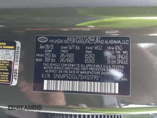 2025 Hyundai Santa Fe Calligraphy с VIN 5NMP5DGL7SH121795, выставлен на аукционе IAAI как лот 42488004 с пробегом 1 974 миль миль и . История ставок и продаж доступна на DreamBid. Изображение 9.