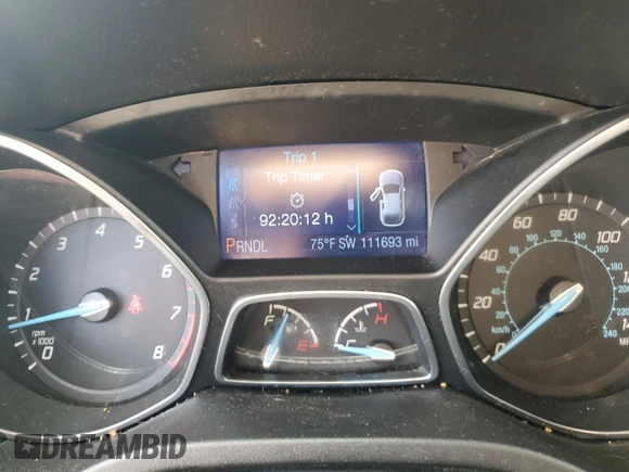 2013 Ford Focus SE with VIN 1FADP3K29DL107412, listed as a Copart auction lot 52208705 with 111,693 mi miles and Salvage Title. Bid and sale history available at carsss.com. Image 9.