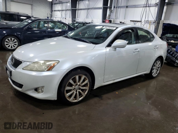 2008 Lexus IS 250 z VIN JTHCK262282025864, wystawiony jako Copart lot #56234545 z przebiegiem Nie podano mil oraz Czysty tytuł • Clean title. Historia ofert i sprzedaży dostępna na DreamBid. Obrazek 1.