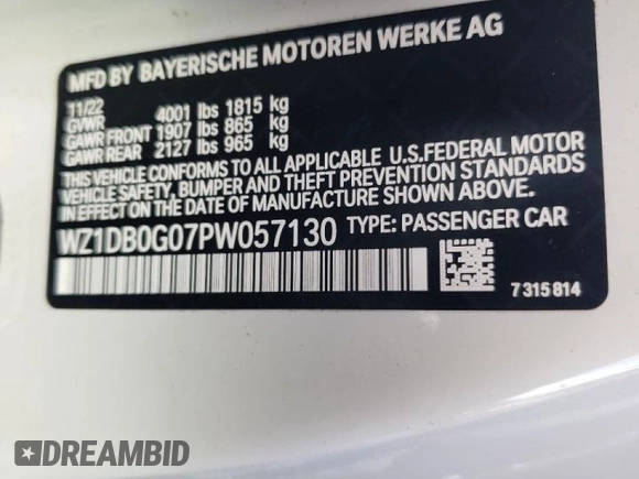 2023 Toyota Supra 3.0 z VIN WZ1DB0G07PW057130, wystawiony jako Copart lot #79969234 z przebiegiem 9 512 mil mil oraz Szkoda całkowita • Salvage title. Historia ofert i sprzedaży dostępna na DreamBid. Obrazek 12.