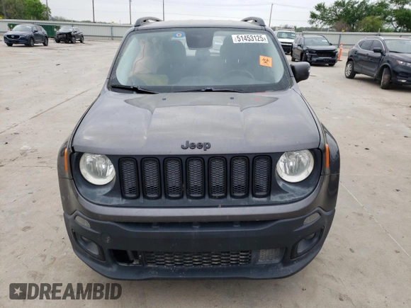 2017 Jeep Renegade Altitude with VIN ZACCJABB9HPG12010, listed as a Copart auction lot 51453125 with Not provided miles and Salvage title. Bid and sale history available at DreamBid. Image 5.