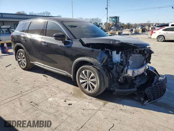 2024 Infiniti QX60 Pure with VIN 5N1DL1ES5RC345587, listed as a Copart auction lot 83889614 with 9,829 mi miles and Salvage title. Bid and sale history available at DreamBid. Image 4.
