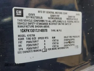 2007 GMC Yukon SLE with VIN 1GKFK13017J148978, listed as a Copart auction lot 89213835 with 192,769 mi miles and Salvage Title. Bid and sale history available at carsss.com. Image 16.