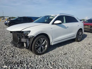 2021 Audi Q8 Premium Plus with VIN WA1EVAF19MD003632, listed as a Copart auction lot 65749975 with 52,082 mi miles and Salvage title. Bid and sale history available at DreamBid. Image 1.