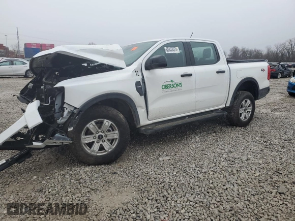 2024 Ford Ranger XL with VIN 1FTER4PH7RLE09106, listed as a Copart auction lot 85033574 with 0 mi miles and Salvage Title. Bid and sale history available at carsss.com. Image 1.