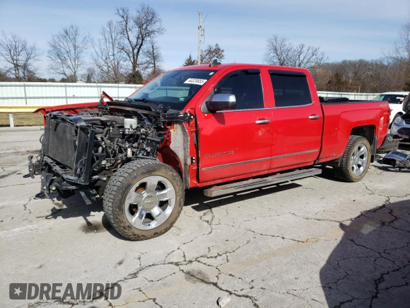 2016 Chevrolet Silverado 1500 LTZ with VIN 3GCUKSEJXGG143939, listed as a Copart auction lot 44329655 with 121,940 mi miles and Salvage Title. Bid and sale history available at DreamBid. Image 1.