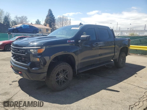 2022 Chevrolet Silverado 1500 Custom Trail Boss with VIN 3GCPDCEK4NG669261, listed as a Copart auction lot 53146265 with 34,612 mi miles and Salvage Title. Bid and sale history available at carsss.com. Image 1.