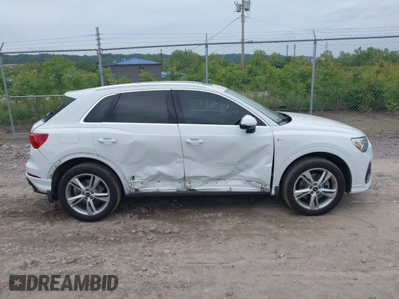 2022 Audi Q3 S line Premium Plus with VIN WA1EECF38N1031860, listed as a IAAI auction lot 42345075 with 27,171 mi miles and . Bid and sale history available at DreamBid. Image 13.