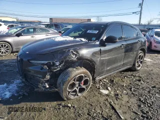 2022 Alfa Romeo Stelvio Ti with VIN ZASPAKBNXN7D28967, listed as a Copart auction lot 42180525 with 36,365 mi miles and Salvage Title. Bid and sale history available at carsss.com. Image 1.