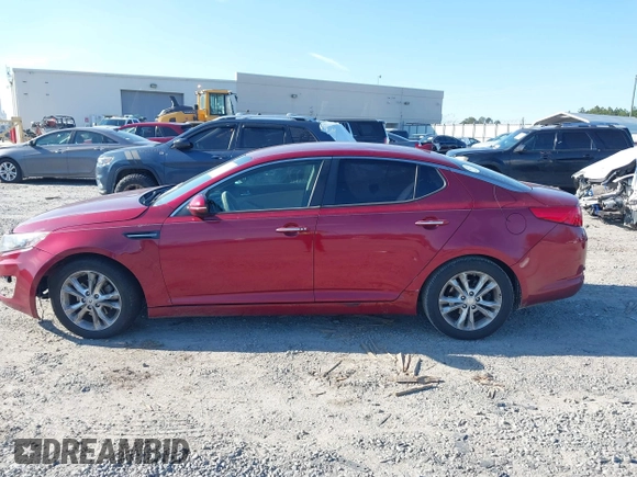 2013 Kia Optima EX with VIN 5XXGN4A72DG165295, listed as a IAAI auction lot 41269214 with 167,001 mi miles. Bid and sale history available at carsss.com. Image 14.