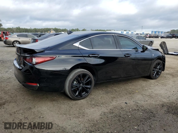 2024 Lexus ES 300h with VIN 58ABA1C15RU043954, listed as a Copart auction lot 44977915 with 9,880 mi miles and Salvage title. Bid and sale history available at DreamBid. Image 3.