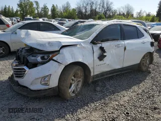 2019 Chevrolet Equinox Premier z VIN 2GNAXYEX8K6293880, wystawiony jako Copart lot #54627835 z przebiegiem Nie podano mil oraz Szkoda całkowita • Salvage title. Historia ofert i sprzedaży dostępna na DreamBid. Obrazek 1.