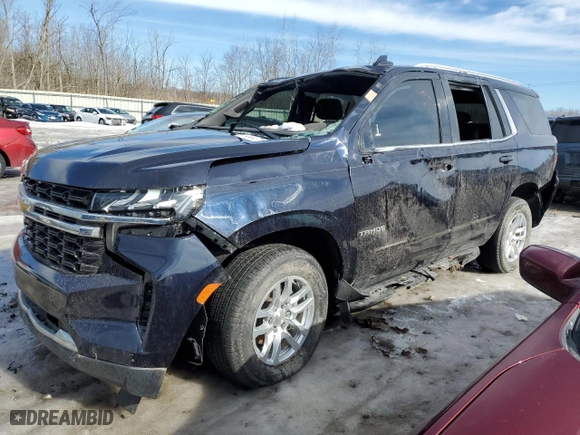 2022 Chevrolet Tahoe LS with VIN 1GNSKMKD0NR169536, listed as a Copart auction lot 44471545 with 0 mi miles and Non Repairable. Bid and sale history available at carsss.com. Image 1.