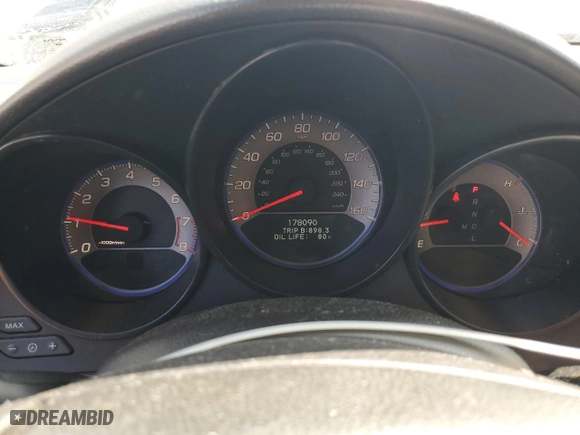 2008 Acura TL with VIN 19UUA66288A004685, listed as a Copart auction lot 54007245 with 178,090 mi miles and Salvage Title. Bid and sale history available at carsss.com. Image 9.