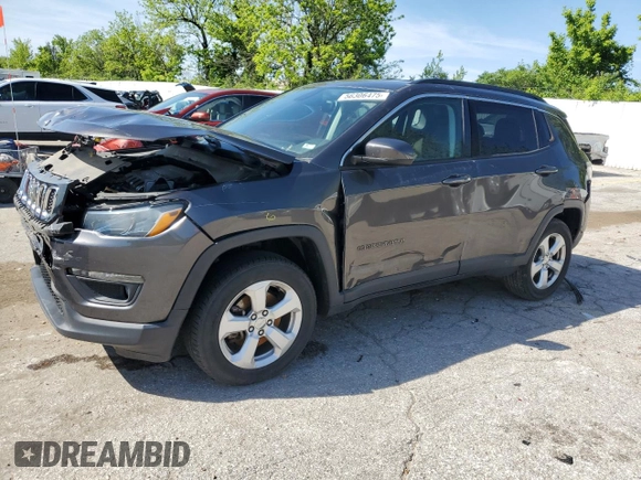 2018 Jeep Compass Latitude z VIN 3C4NJDBB3JT142940, wystawiony jako Copart lot #56306475 z przebiegiem 75 387 mil mil oraz Szkoda całkowita • Salvage title. Historia ofert i sprzedaży dostępna na DreamBid. Obrazek 1.