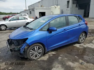2015 Honda Fit EX-L with VIN 3HGGK5H8XFM710000, listed as a Copart auction lot 60123005 with 89,298 mi miles and Salvage title. Bid and sale history available at DreamBid. Image 1.