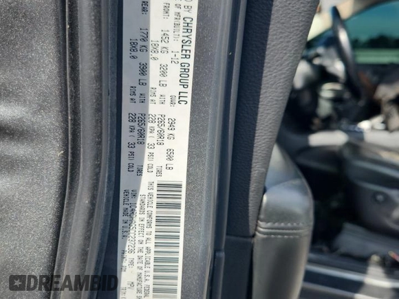 2012 Dodge Durango SXT with VIN 1C4RDHAG5CC237236, listed as a Copart auction lot 64371425 with Not provided miles and Clean title. Bid and sale history available at DreamBid. Image 14.