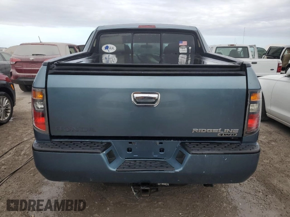 2006 Honda Ridgeline RT with VIN 2HJYK16256H539404, listed as a Copart auction lot 75564694 with 170,418 mi miles and Non Repairable. Bid and sale history available at carsss.com. Image 6.