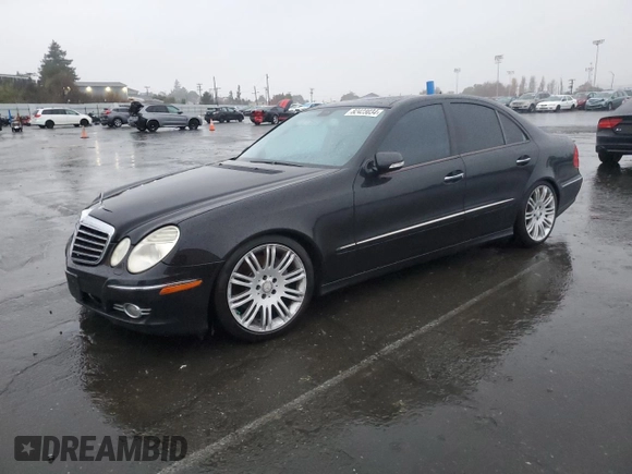 2008 Mercedes-Benz E-Class Sport 5.5L with VIN WDBUF72X98B213031, listed as a Copart auction lot 82423034 with 0 mi miles and Salvage Title. Bid and sale history available at carsss.com. Image 1.