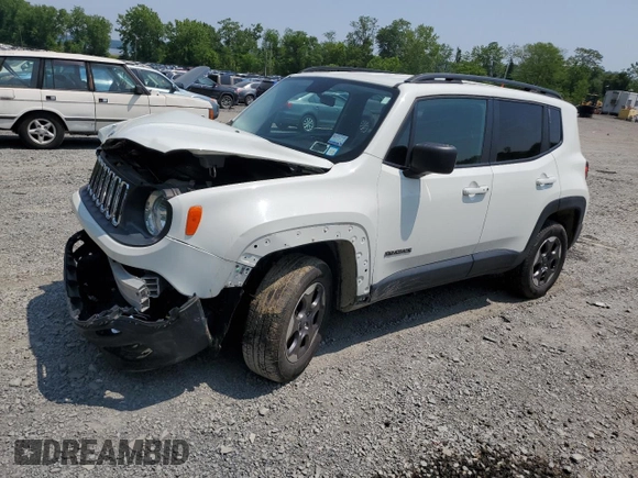 2017 Jeep Renegade Sport with VIN ZACCJBAB5HPE58712, listed as a Copart auction lot 59289025 with 81,393 mi miles and Salvage title. Bid and sale history available at DreamBid. Image 1.