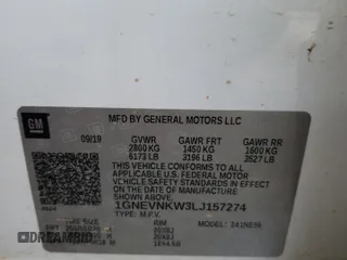2020 Chevrolet Traverse High Country with VIN 1GNEVNKW3LJ157274, listed as a Copart auction lot 75636204 with 97,816 mi miles and Salvage Title. Bid and sale history available at carsss.com. Image 14.