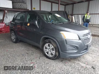 2016 Chevrolet Trax LS with VIN 3GNCJKSB4GL265545, listed as a IAAI auction lot 41701659 with 111,942 mi miles. Bid and sale history available at carsss.com. Image 1.