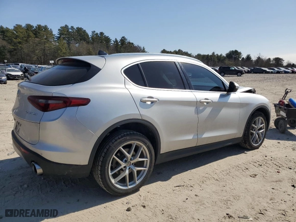 2019 Alfa Romeo Stelvio Ti with VIN ZASPAKBN2K7C37056, listed as a Copart auction lot 48938455 with 45,412 mi miles and Salvage Title. Bid and sale history available at carsss.com. Image 3.