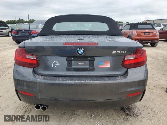 2017 BMW 2 Series 230i with VIN WBA2K9C37HV950557, listed as a Copart auction lot 74425264 with Not provided miles and Salvage title. Bid and sale history available at DreamBid. Image 6.
