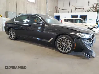 2021 BMW 5 Series 530i xDrive with VIN WBA13BJ01MCF15454, listed as a Copart auction lot 56922345 with 115,667 mi miles and Salvage title. Bid and sale history available at DreamBid. Image 4.