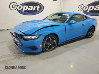 2024 Ford Mustang EcoBoost with VIN 1FA6P8TH4R5130178, listed as a Copart auction lot 47890225 with 20,281 mi miles and Salvage Title. Bid and sale history available at carsss.com. Image 1.
