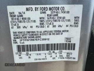 2014 Ford F-150 SVT Raptor with VIN 1FTFW1R67EFC35912, listed as a Copart auction lot 55183265 with 187,461 mi miles and Salvage Title. Bid and sale history available at carsss.com. Image 10.
