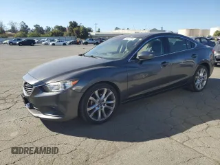 2017 Mazda 6 Touring with VIN JM1GL1V52H1150505, listed as a Copart auction lot 74971294 with 91,524 mi miles and Salvage Title. Bid and sale history available at carsss.com. Image 1.