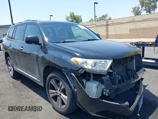 2012 Toyota Highlander Limited with VIN 5TDDK3EHXCS166619, listed as a IAAI auction lot 42451831 with 167,495 mi miles and . Bid and sale history available at DreamBid. Image 1.