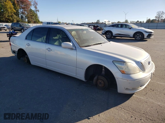 2004 Lexus LS 430 with VIN JTHBN36F340156349, listed as a Copart auction lot 80423334 with 206,519 mi miles and Salvage Title. Bid and sale history available at carsss.com. Image 4.