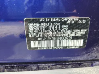 2023 Subaru WRX with VIN JF1VBAB67P8809729, listed as a Copart auction lot 61495305 with 13,023 mi miles and Salvage title. Bid and sale history available at DreamBid. Image 12.