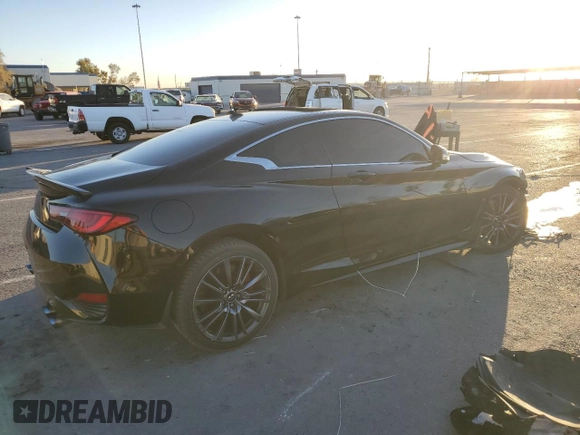 2017 Infiniti Q60 Red Sport 400 with VIN JN1FV7EL4HM701896, listed as a Copart auction lot 80770654 with 96,708 mi miles and Salvage Title. Bid and sale history available at carsss.com. Image 3.