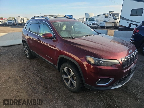 2019 Jeep Cherokee Limited with VIN 1C4PJMDN7KD219929, listed as a Copart auction lot 61697895 with 127,006 mi miles and Clean title. Bid and sale history available at DreamBid. Image 1.