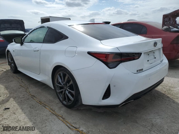 2019 Lexus RC with VIN JTHHA5BCXK5009507, listed as a Copart auction lot 73850854 with 82,575 mi miles and Non Repairable. Bid and sale history available at carsss.com. Image 2.