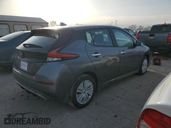 2025 Nissan LEAF S with VIN 1N4AZ1BV0SC563095, listed as a Copart auction lot 45959975 with 669 mi miles and Salvage Title. Bid and sale history available at carsss.com. Image 3.