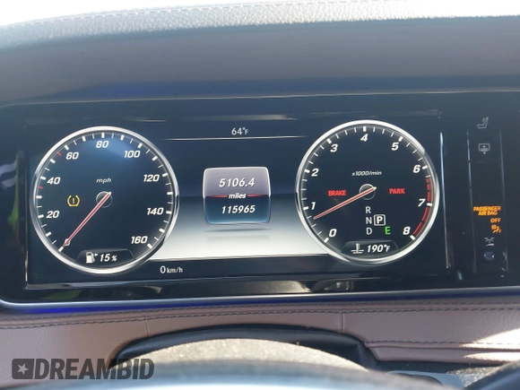 2017 Mercedes-Benz S 550 with VIN WDDUG8CB0HA310752, listed as a IAAI auction lot 42058804 with 115,965 mi miles and . Bid and sale history available at carsss.com. Image 6.