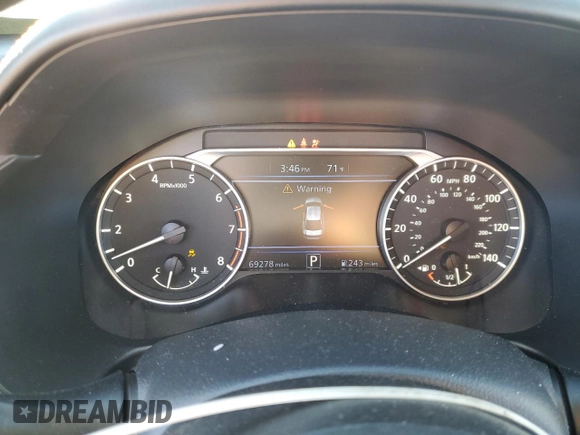 2019 Nissan Altima 2.5 SR with VIN 1N4BL4CV3KC188275, listed as a Copart auction lot 47954595 with 69,278 mi miles and Salvage Title. Bid and sale history available at carsss.com. Image 9.
